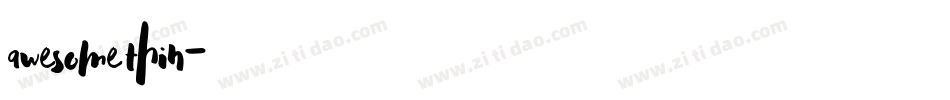 awesome thin字体转换